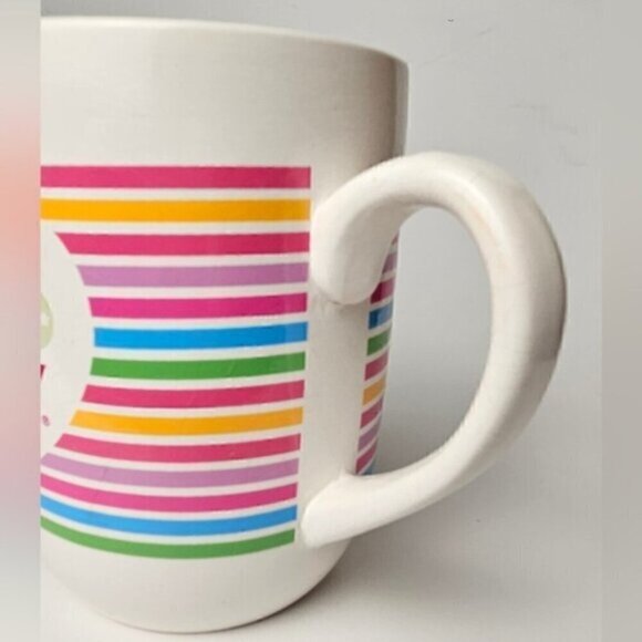 Hello Kitty Rainbow Stripe Mug Sanrio 2013 – Kawaii Collectible - Picture 4 of 10